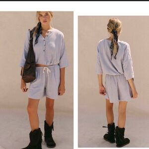 Free-est Cyrus Shorts Set. Color Blue